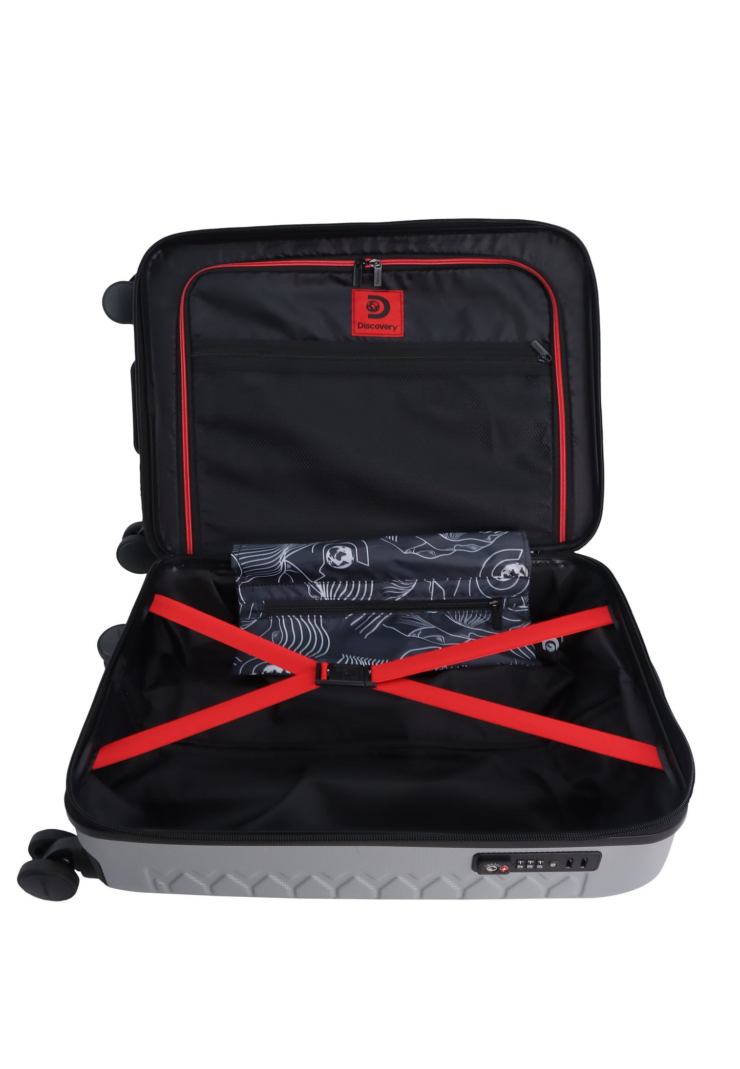 Découverte Bagage à main / Petite valise / Valise de voyage - Reptile - 54,5 cm (Petit) - Argent