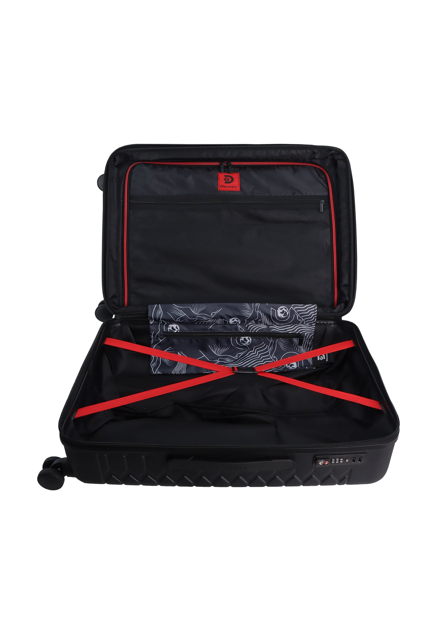 Discovery - Reptile | Harde Koffer / Trolley / Reiskoffer / Valies - 67 cm (Medium) - Zwart