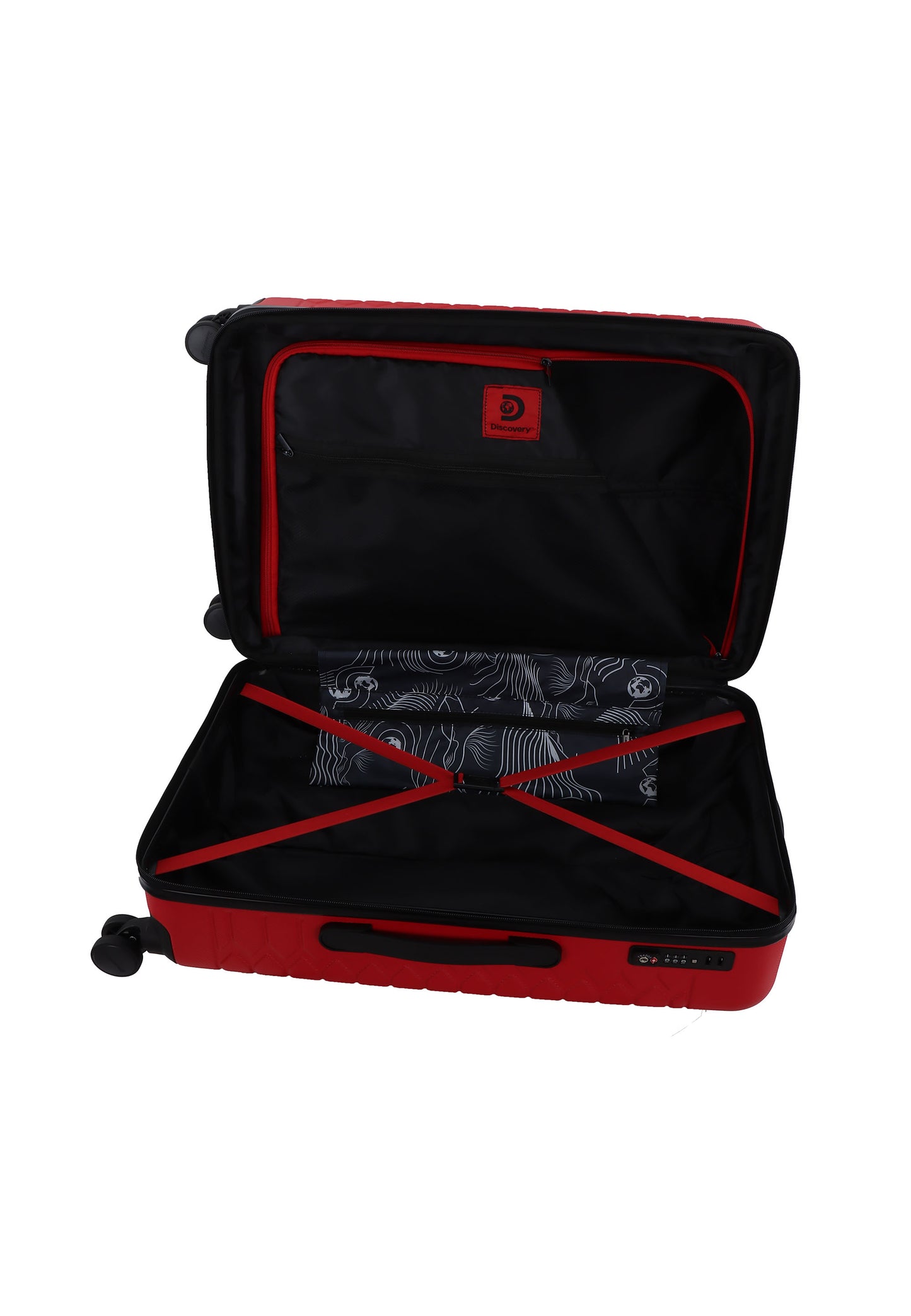 Discovery Reptile Harde Koffer / Trolley / Reiskoffer - 67 cm (Medium) - Rood