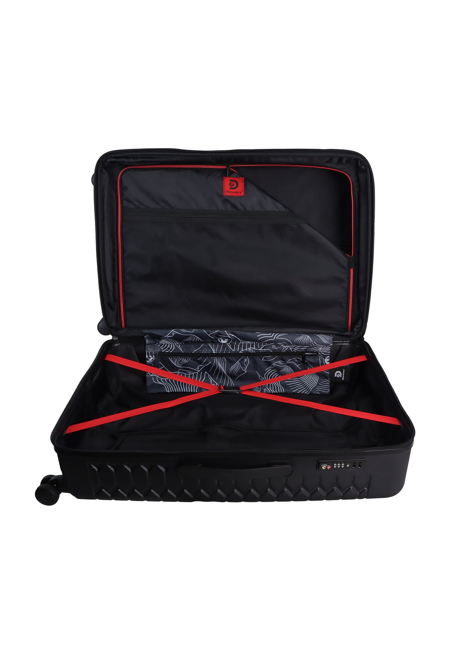 Discovery - Reptile | Harde Koffer / Trolley / Reiskoffer / Valies - 77 cm (Large) - Zwart