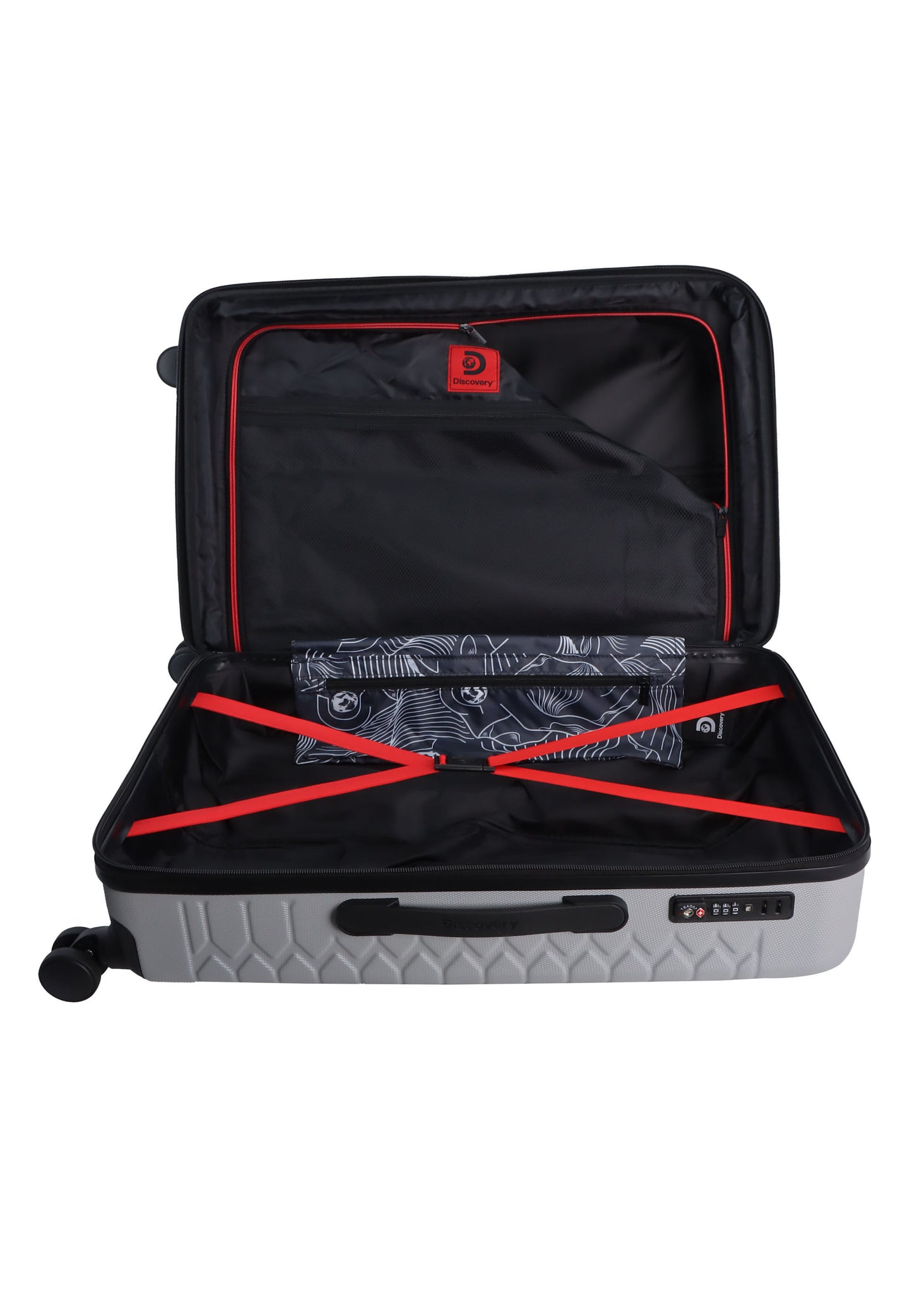 Discovery Reptile Harde Koffer / Trolley / Reiskoffer - 77 cm (Large) - Zilver