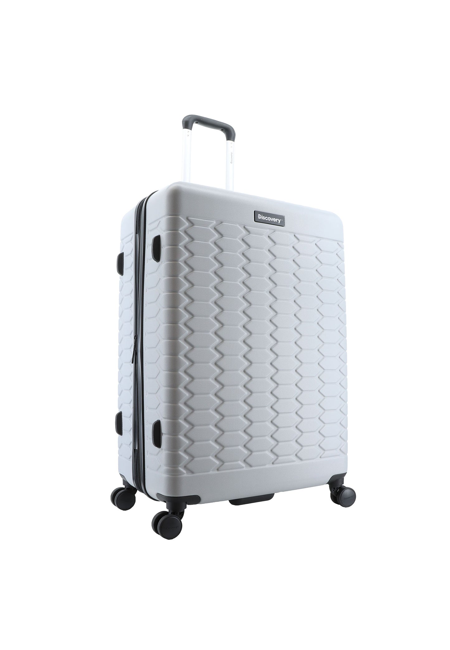 Discovery - Reptile | Harde Koffer / Trolley / Reiskoffer / Valies - 77 cm (Large) - Zilver