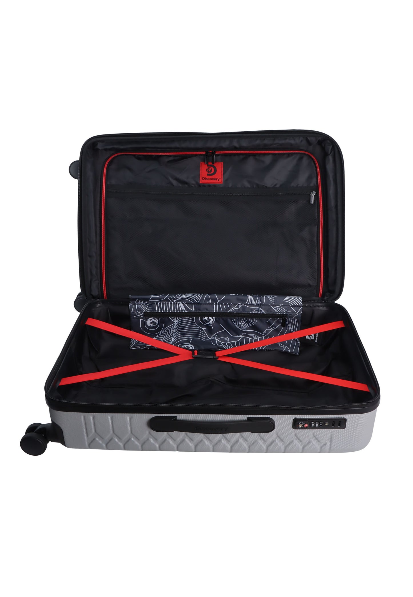 Discovery Reptile Harde Koffer / Trolley / Reiskoffer - 77 cm (Large) - Zilver