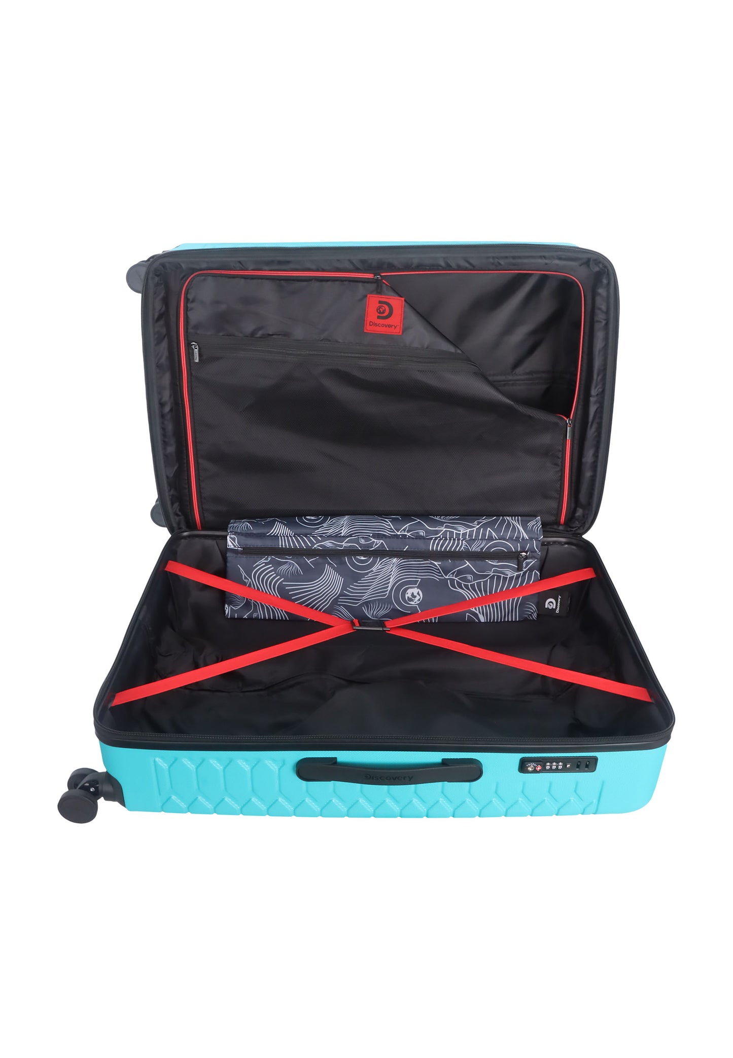 Découverte - Reptile | Valise rigide / Trolley / Valise de voyage / Valise - 77 cm (Large) - Turquoise