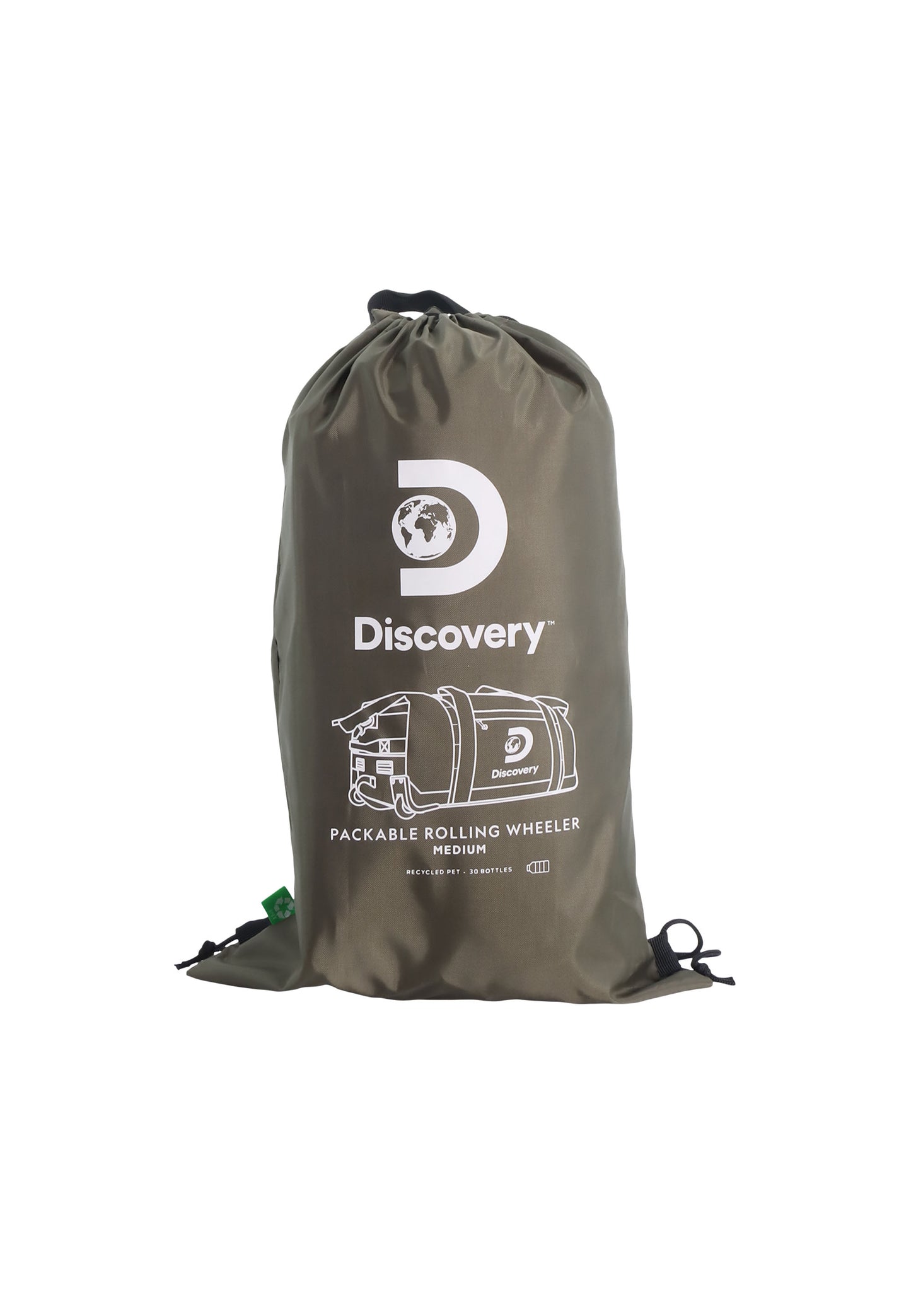 Onze ruime Discovery Drive reistas met wielen past in een kleine Turnzak
