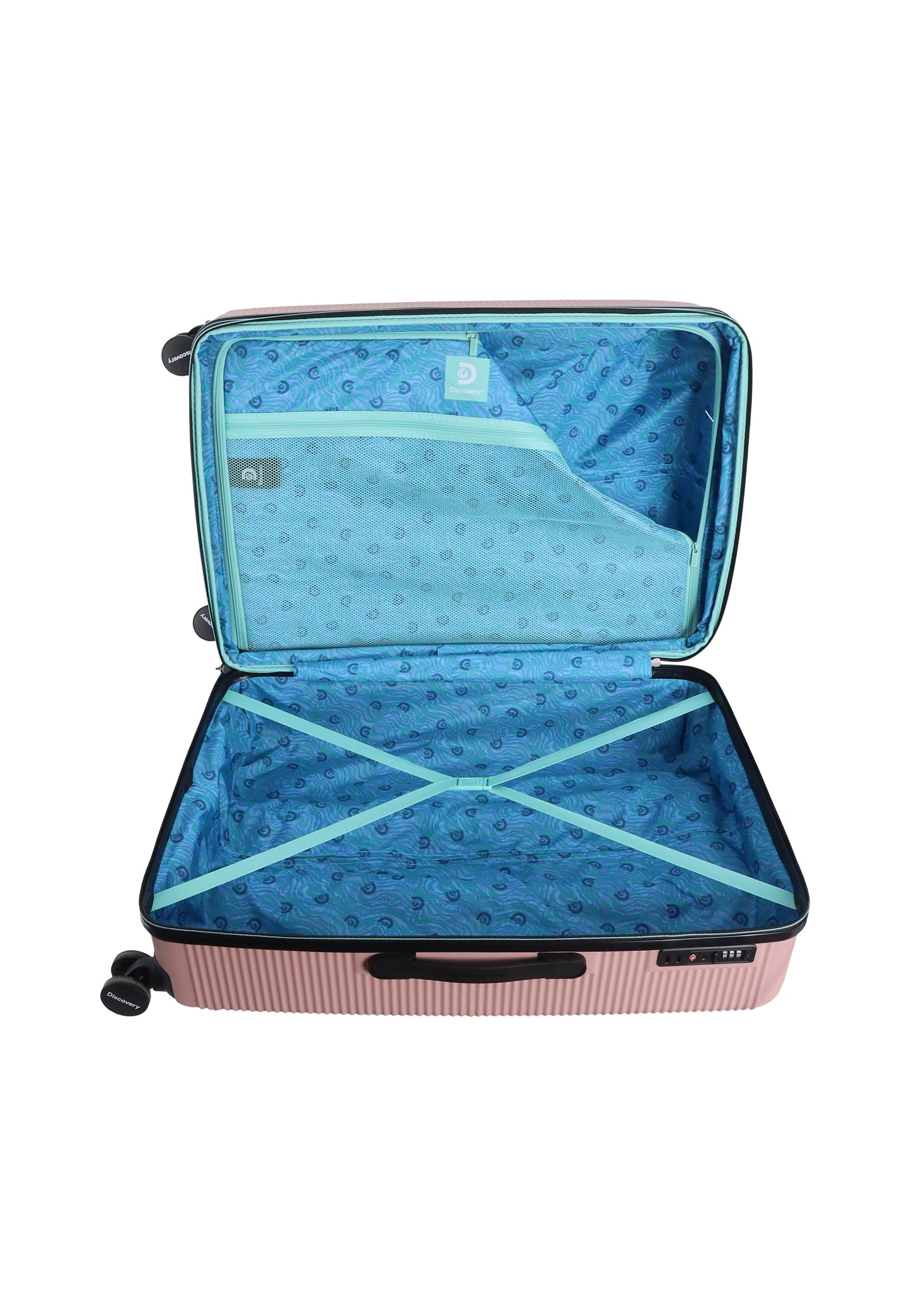 De degelijke discovery reiskoffers zijn ook mooi aan de binnenkant.