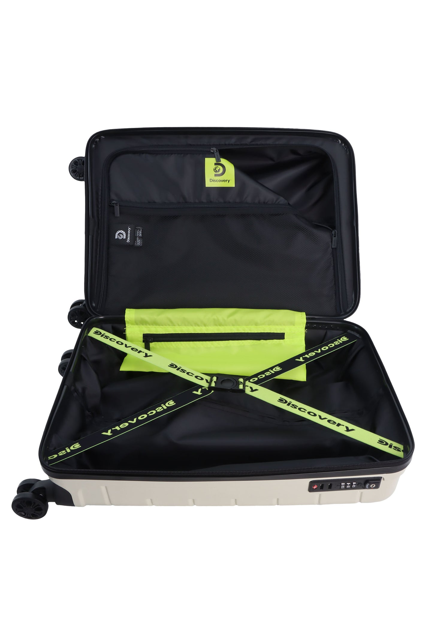 Discovery Skyward Bagage à main Valise rigide / Trolley / Valise de voyage - 55 cm (Petit) - Blanc