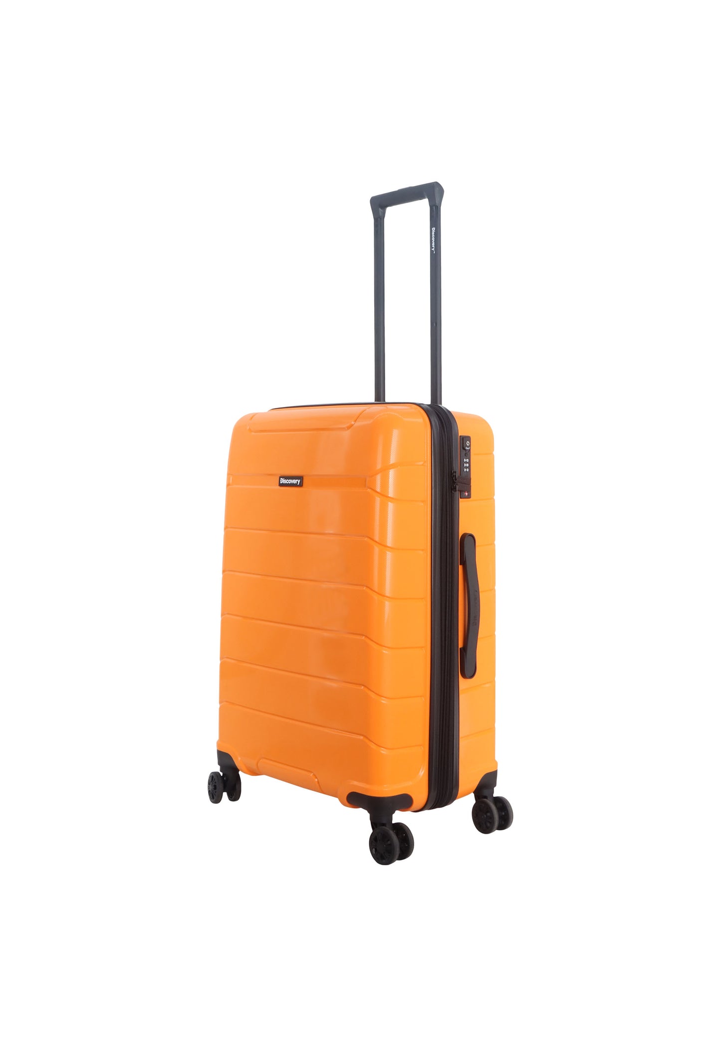 Een leuke oranje koffer kopen? Neem Discovery