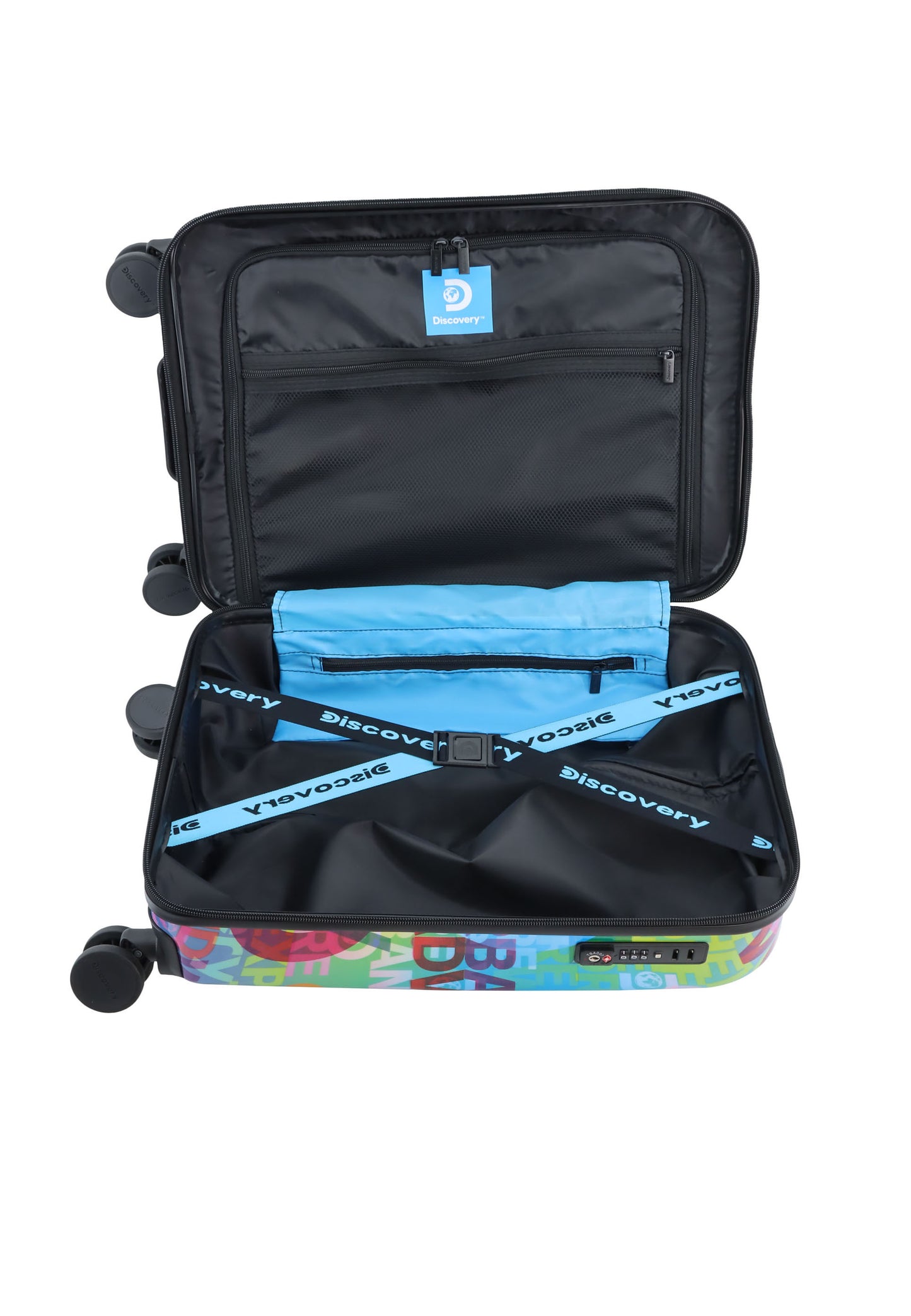 Discovery Handbagage Harde Koffer / Trolley / Reiskoffer - 55 cm (Small) - Explore The World Print