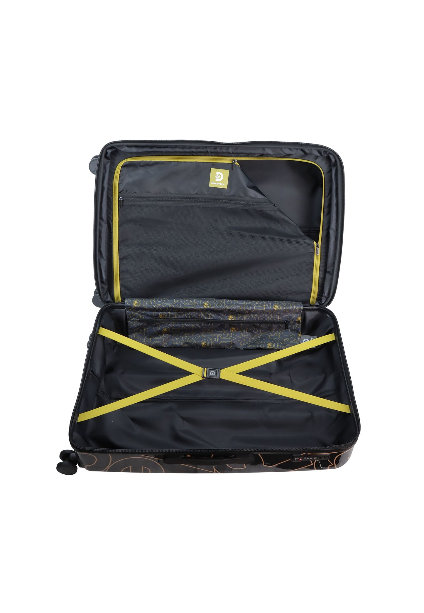 Discovery Koffer met print Gold / Trolley / Reiskoffer - 77 cm (L = 105 Liter)