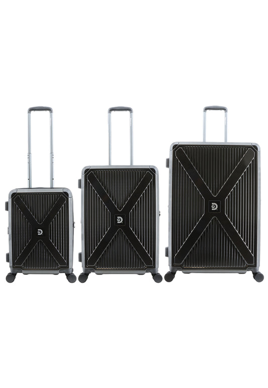 Discovery Crossroad Harde koffer set / Trolley set / Reiskoffer set - (S/M/L) Zwart
