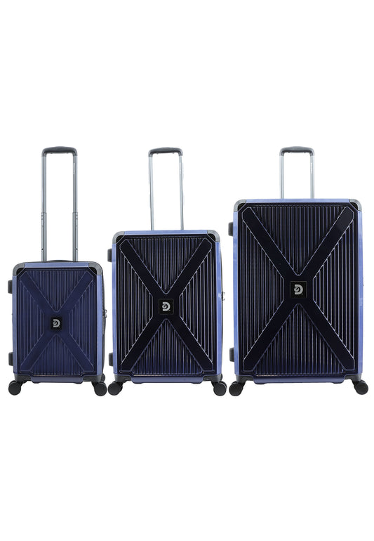Discovery Crossroad Harde koffer set / Trolley set / Reiskoffer set - (S/M/L) Blauw