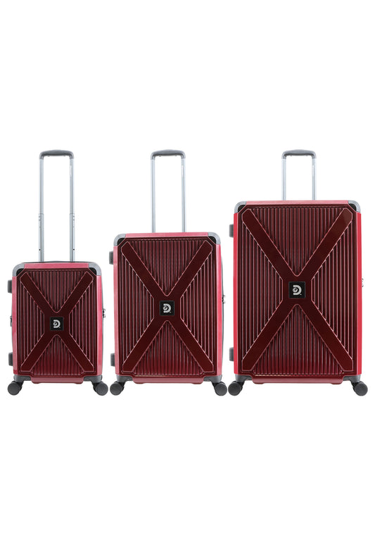 Discovery Crossroad Harde koffer set / Trolley set / Reiskoffer set - (S/M/L) Rood