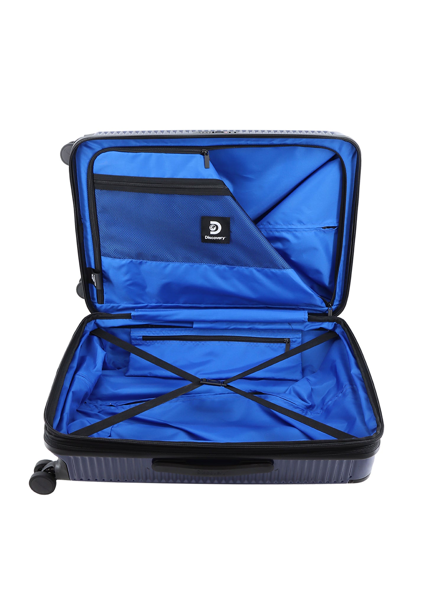 Valise rigide / Trolley / Valise de voyage Discovery Crossroad Moyenne | Bleu