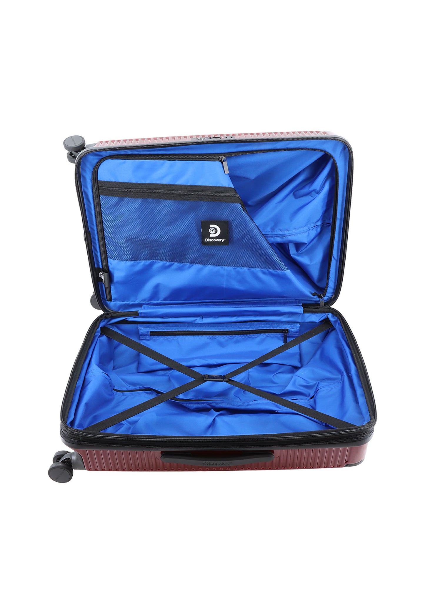 Valise rigide / Trolley / Valise de voyage Discovery Crossroad Moyenne | Rouge