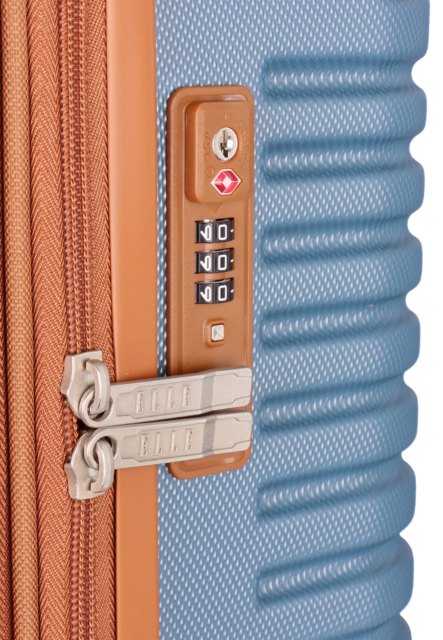 ELLE - Glam | Harde koffer / Trolley / Reiskoffer - (Large) - Blauw