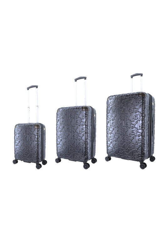 Ensemble valise rigide ELLE 3 pièces / Ensemble valise de voyage / Ensemble Trolley - Alors - Anthracite