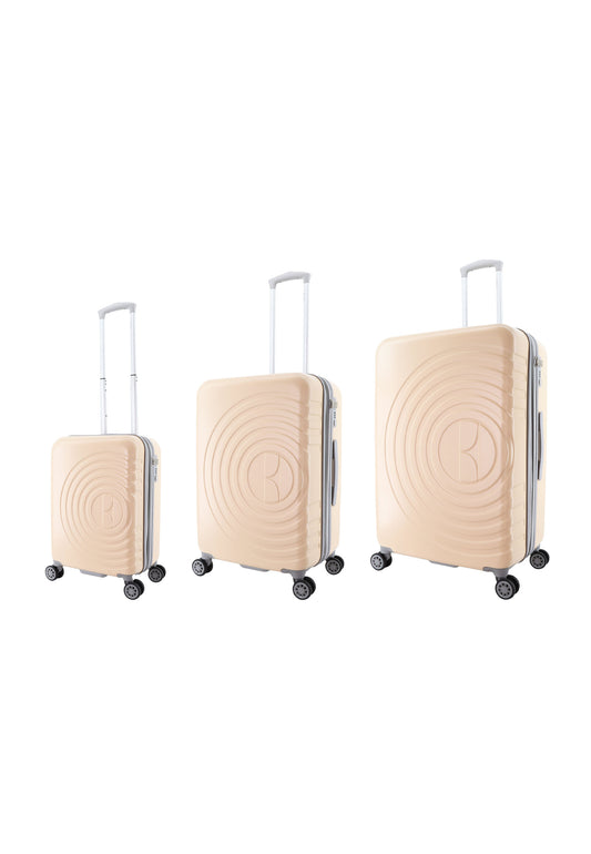 Ensemble de valises rigides extensibles ELLE 3 pièces/ensemble de valises de voyage/ensemble de trolley - Follies - Rose