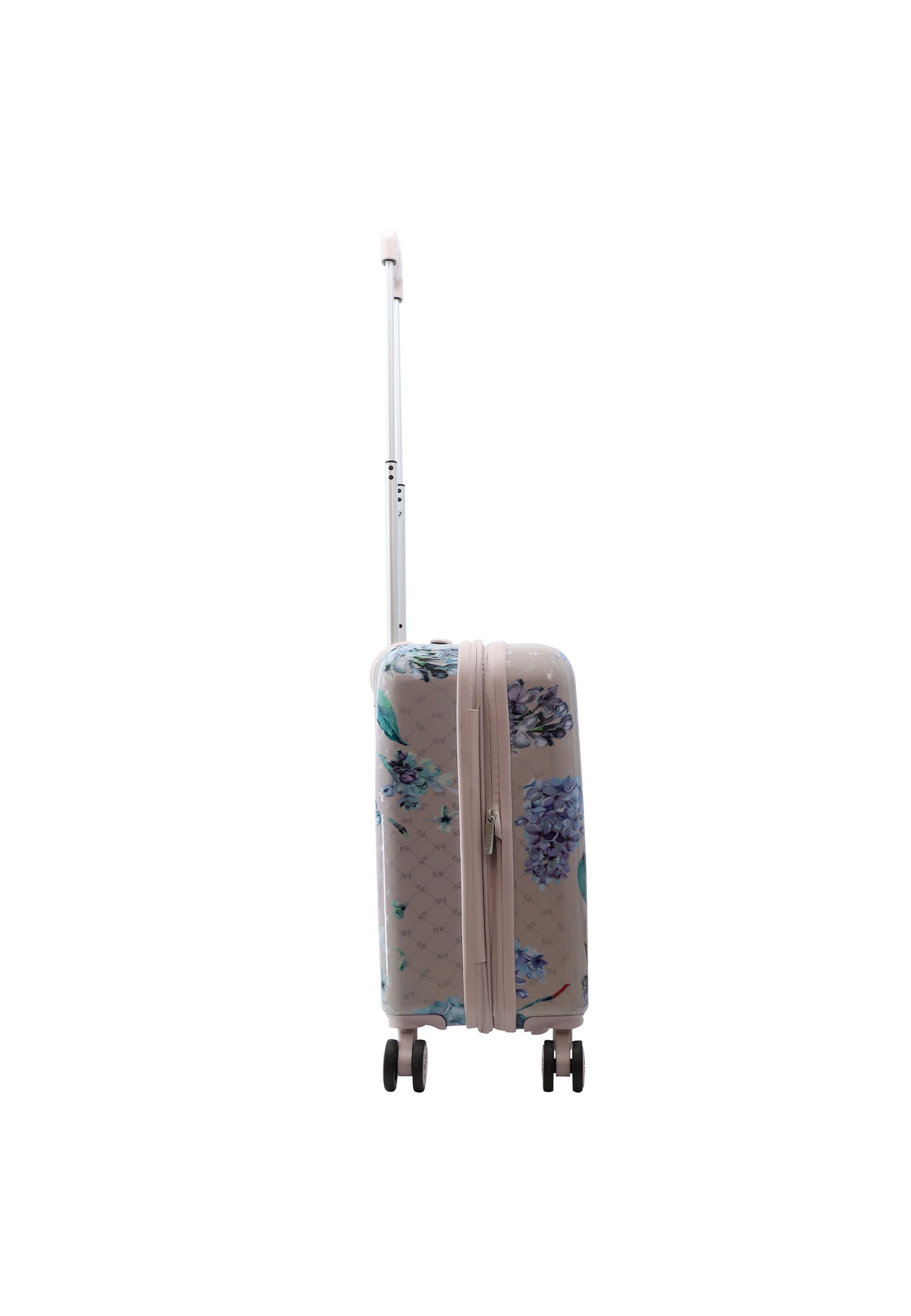 reisbagage met bloemen