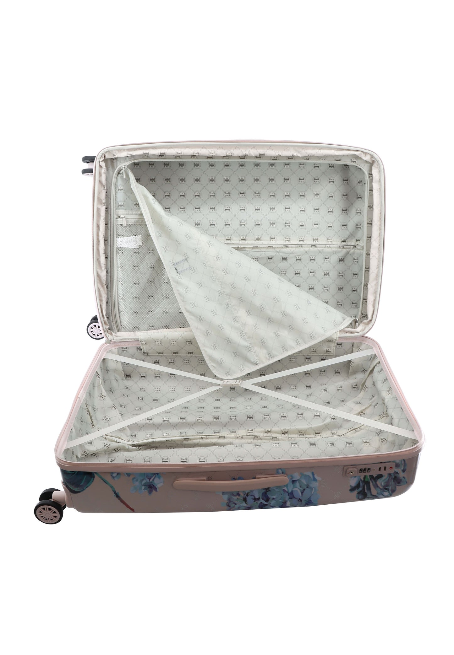ELLE Floret grote Koffer met print | Trolley - 78cm (L) - Lila - EL44HA.71.04
