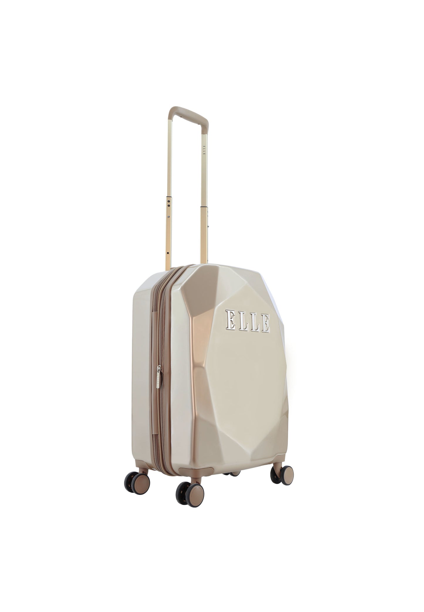 ELLE Diamond Handbagage Harde Koffer / Trolley / Reiskoffer - 56.5 cm (Small) - Taupe