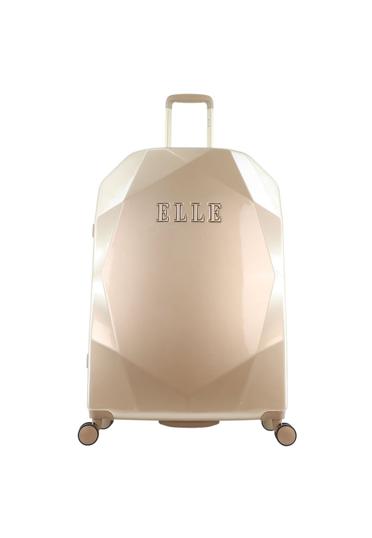 ELLE Diamond Valise rigide / Trolley / Valise de voyage - 76,5 cm (Grand) - Taupe