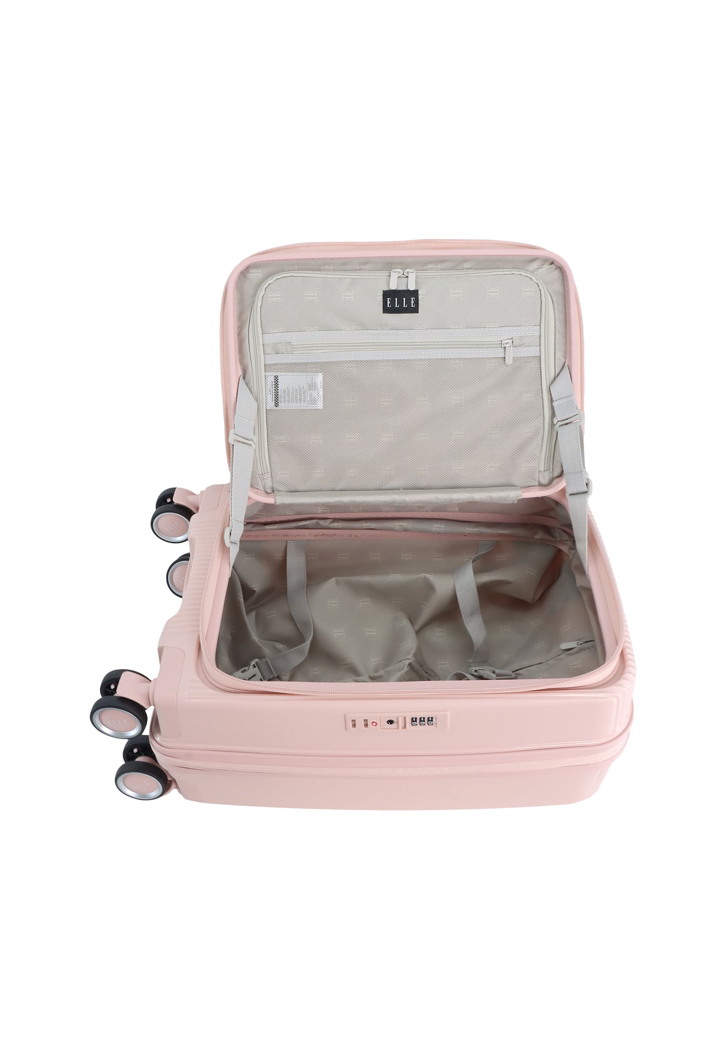Elle Da'Vine Handbagage harde koffer / Trolley / Reiskoffer - (Small) - Roze