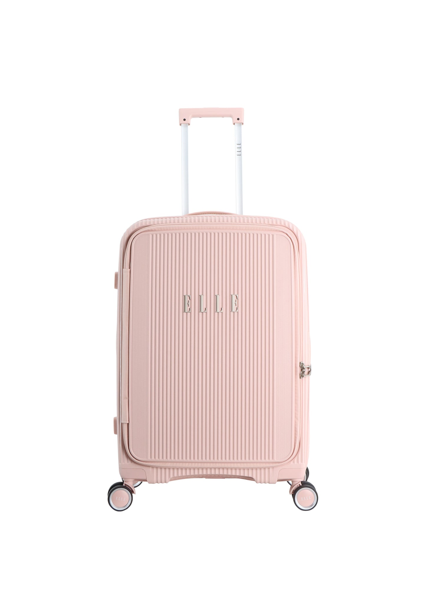 Elle Da'Vine Harde koffer / Trolley / Reiskoffer - (Medium) - Roze