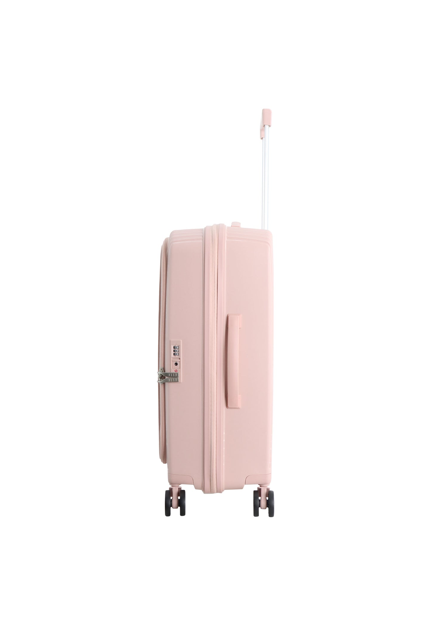 Elle Da'Vine Harde koffer / Trolley / Reiskoffer - (Medium) - Roze