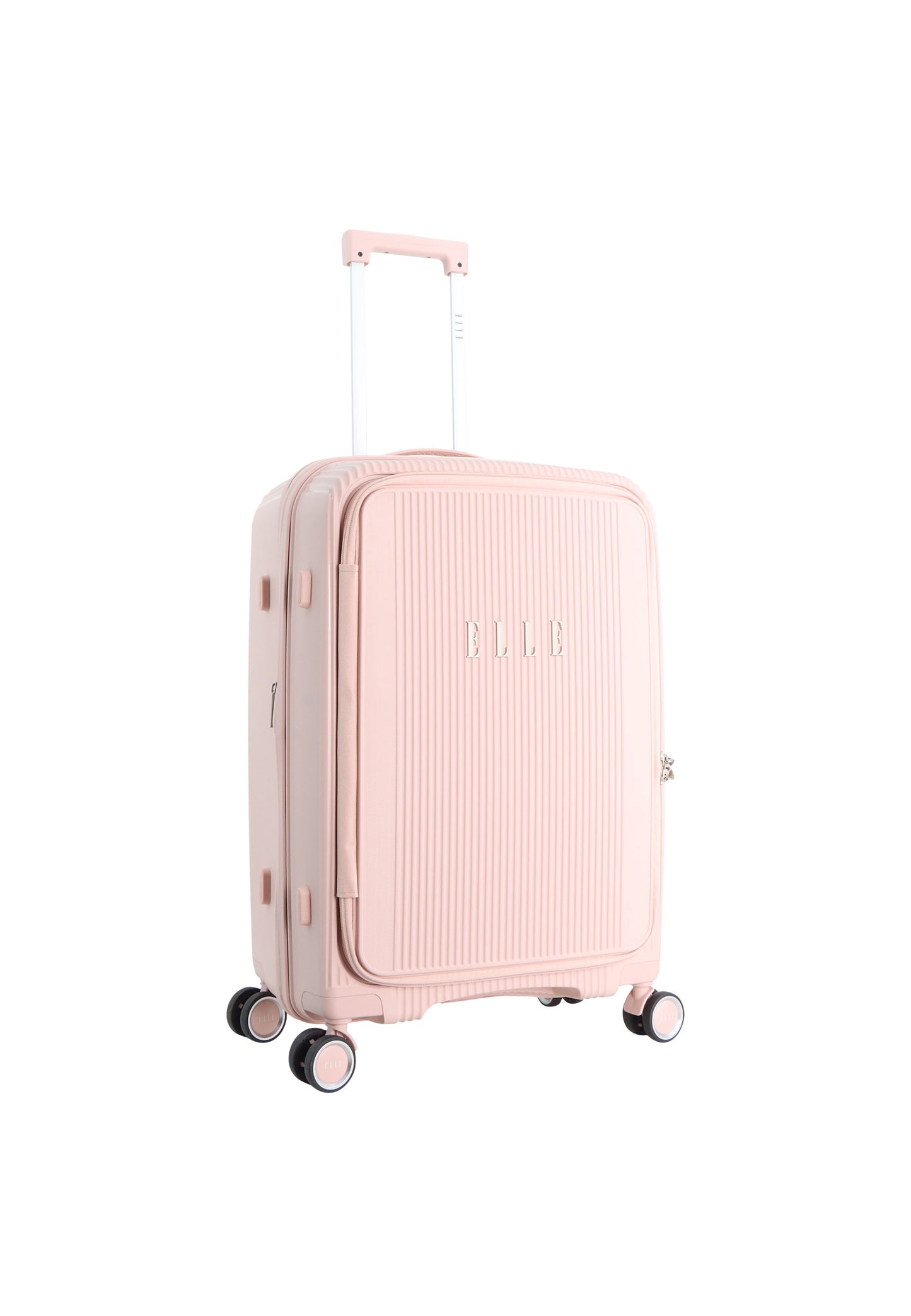 Elle Da'Vine Harde koffer / Trolley / Reiskoffer - (Medium) - Roze