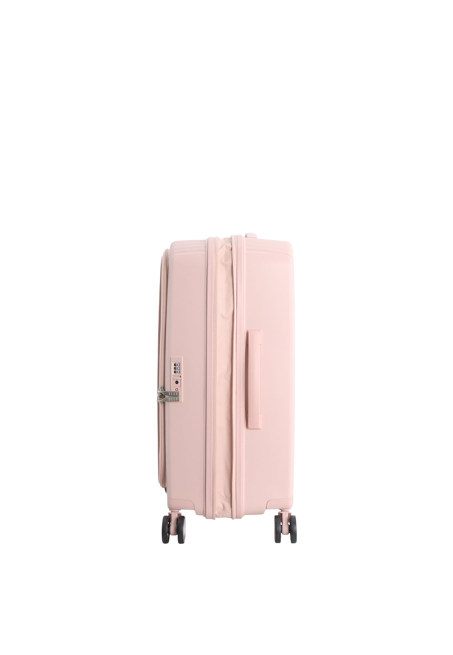 Elle Da'Vine Harde koffer / Trolley / Reiskoffer - (Medium) - Roze