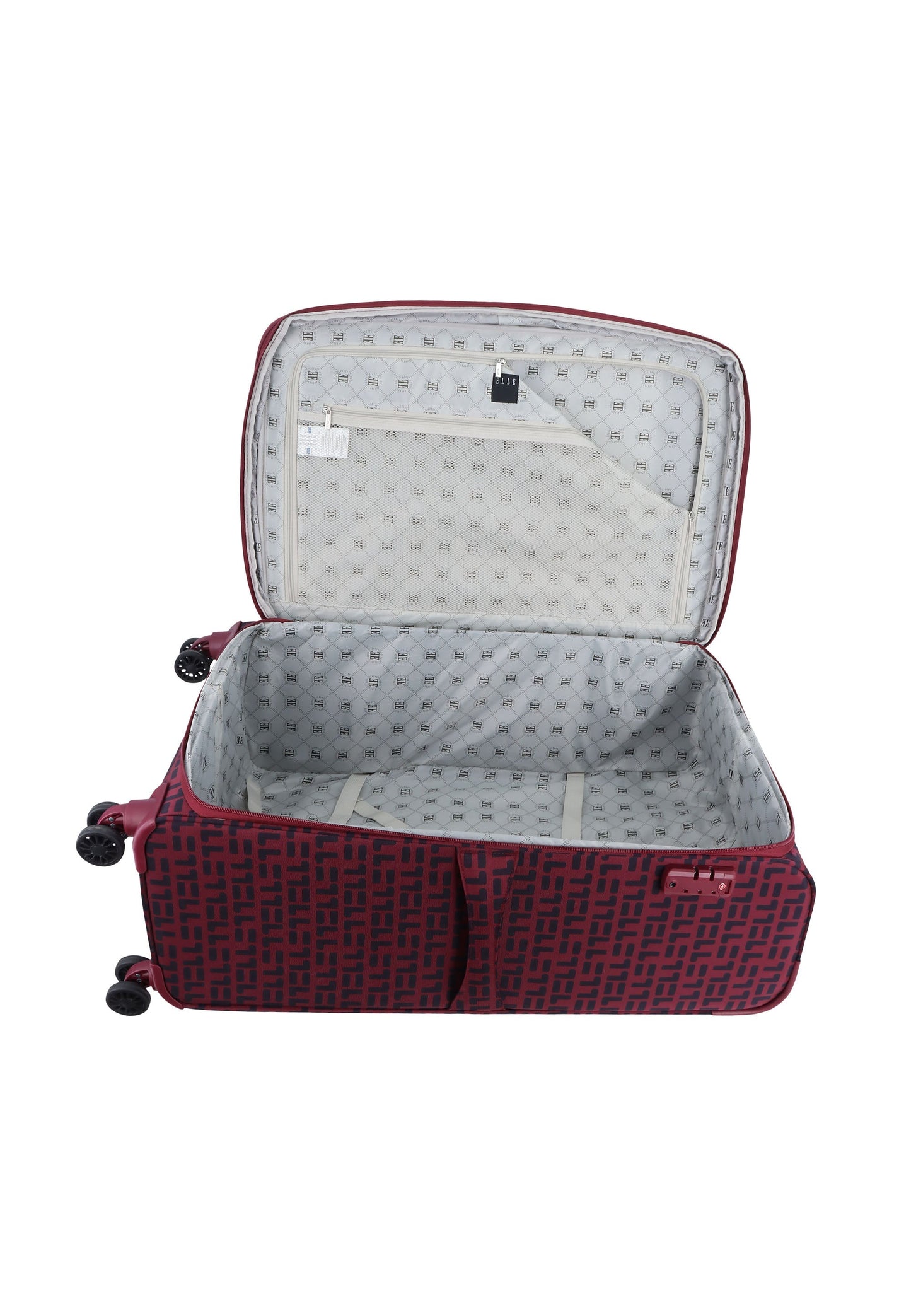 ELLE Couture Valise / Trolley / Valise de Voyage Souple - 77 cm (Grande) Rouge