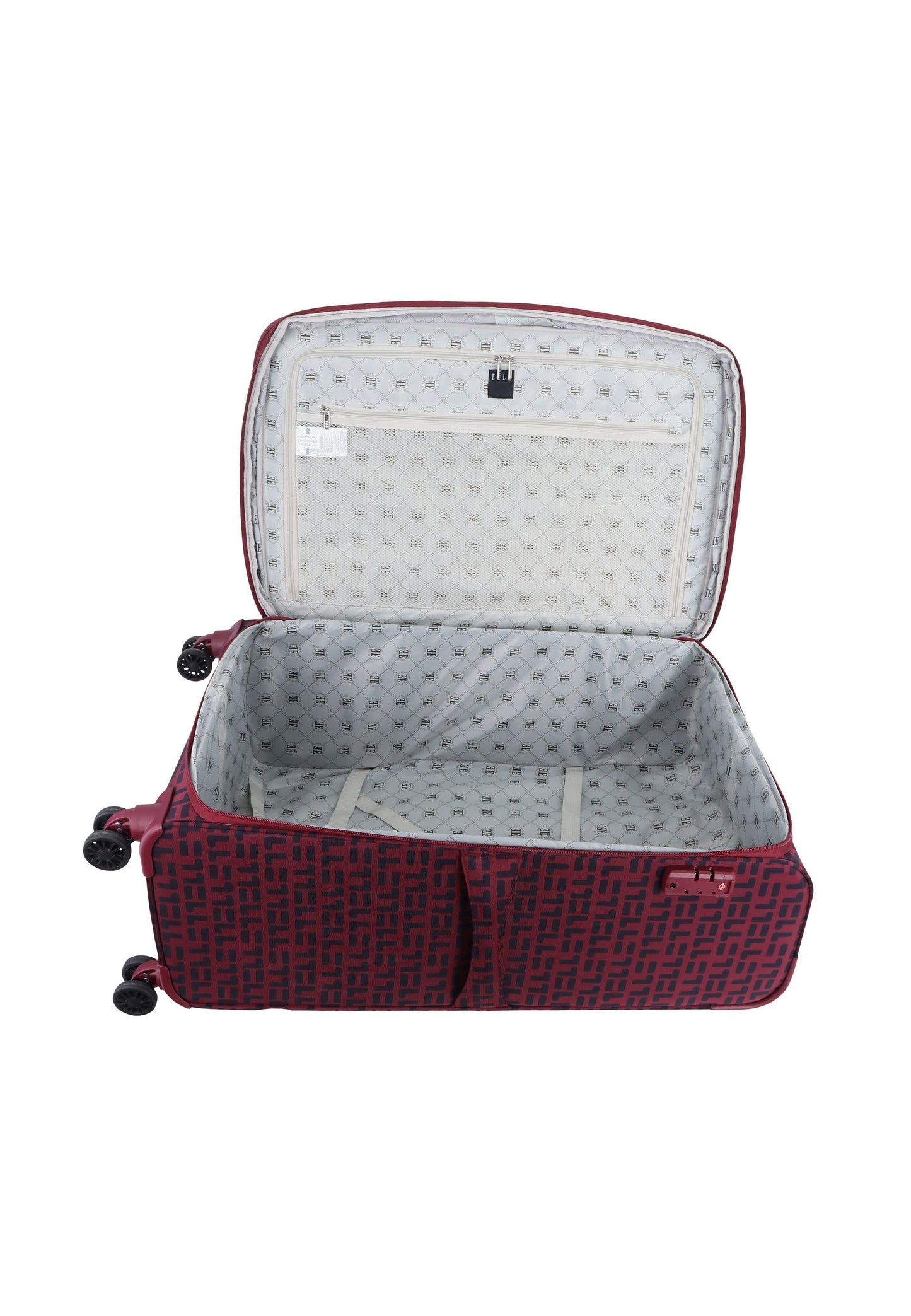 ELLE Couture Valise / Trolley / Valise de Voyage Souple - 77 cm (Grande) Rouge