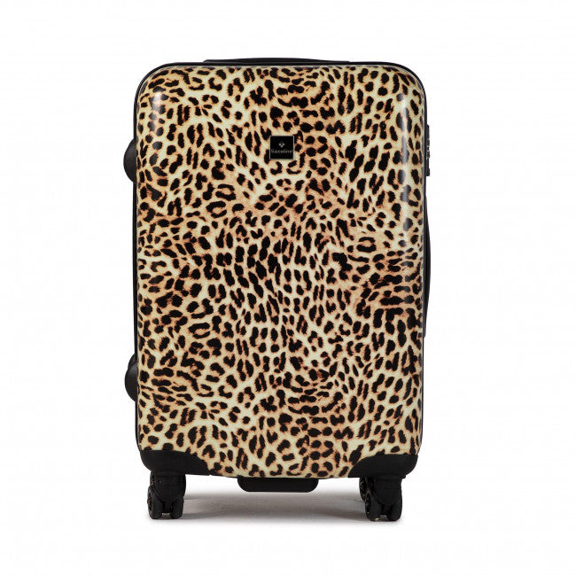 Saxoline Harde Kofferset 3-Delig / Reiskofferset / Trolleyset - Leopard Print