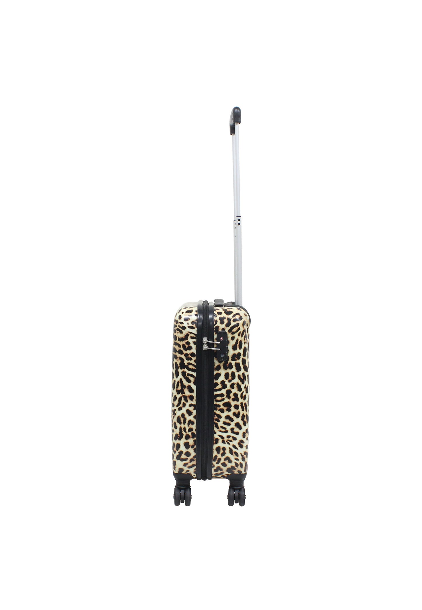Valise rigide pour bagage à main Saxoline / Trolley / Valise de voyage - 55 cm (Petite) - Imprimé léopard