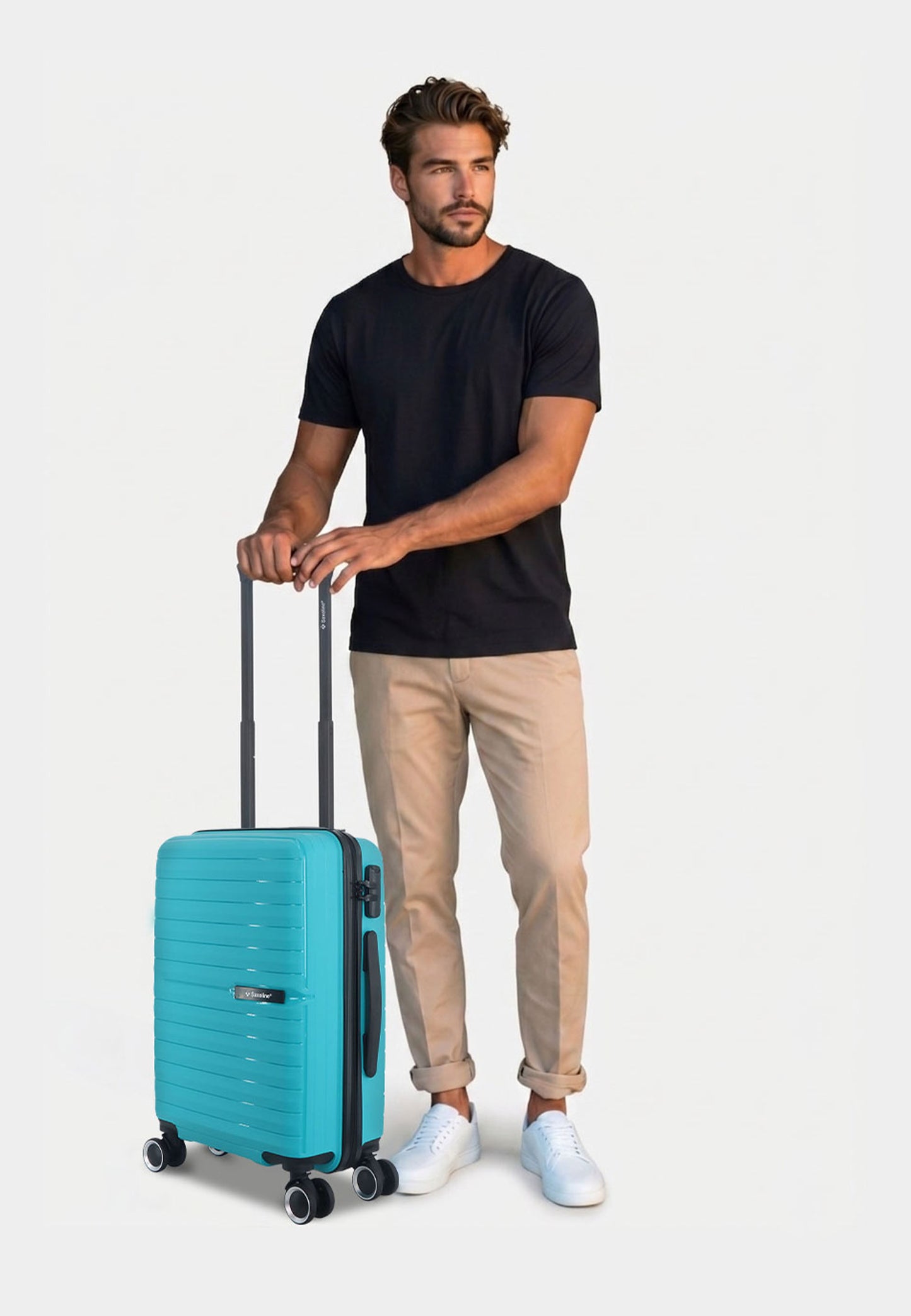 Saxoline - Fiesta | Bagage à main / Valise rigide / Valise - 33 L - Petite - Turquoise
