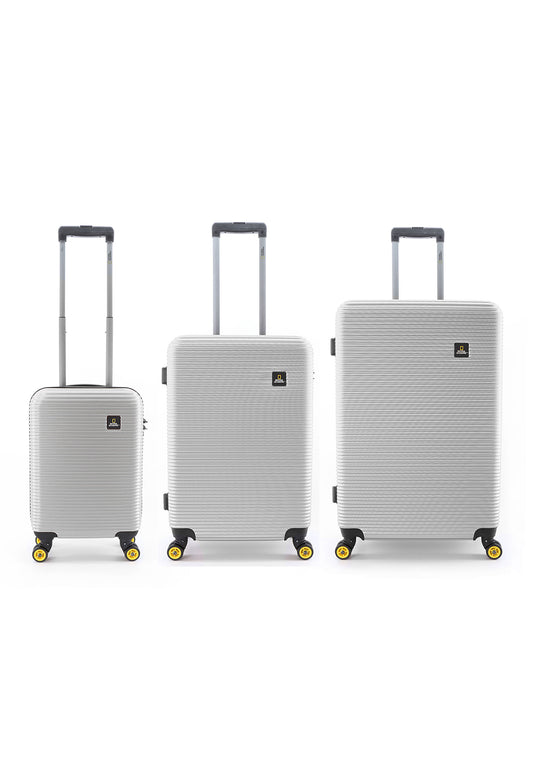 National Geographic Harde Kofferset 3-Delig / Reiskofferset / Trolleyset - Abroad - Zilver