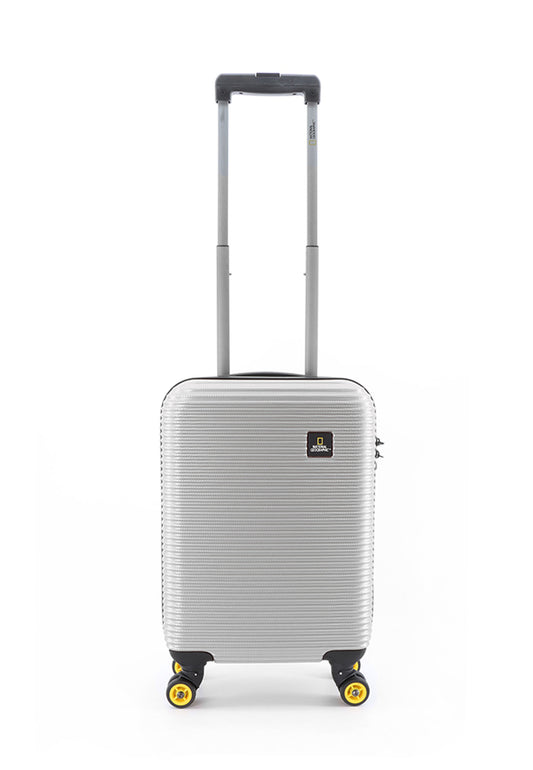 National Geographic Handbagage Harde Koffer / Trolley / Reiskoffer - 55 cm (Small) - Abroad - Zilver