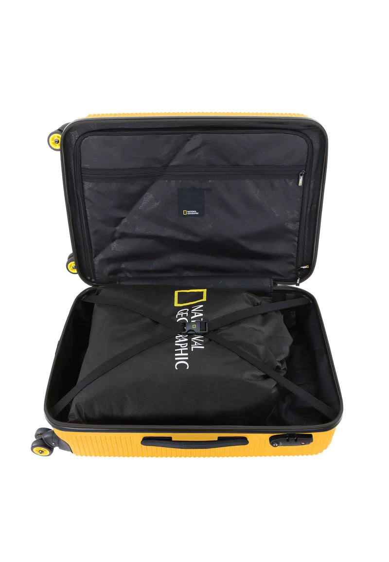 National Geographic Valise rigide / Trolley / Valise de voyage - 67 cm (Moyen) - Abroad - Jaune