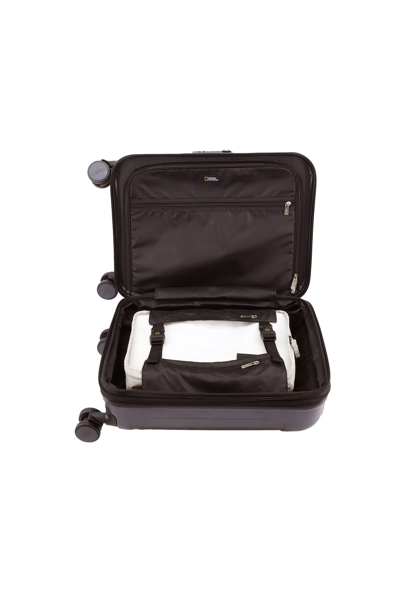 National Geographic Handbagage Harde Koffer / Trolley / Reiskoffer - 55 cm (Small) - Canyon - Metallic Mud