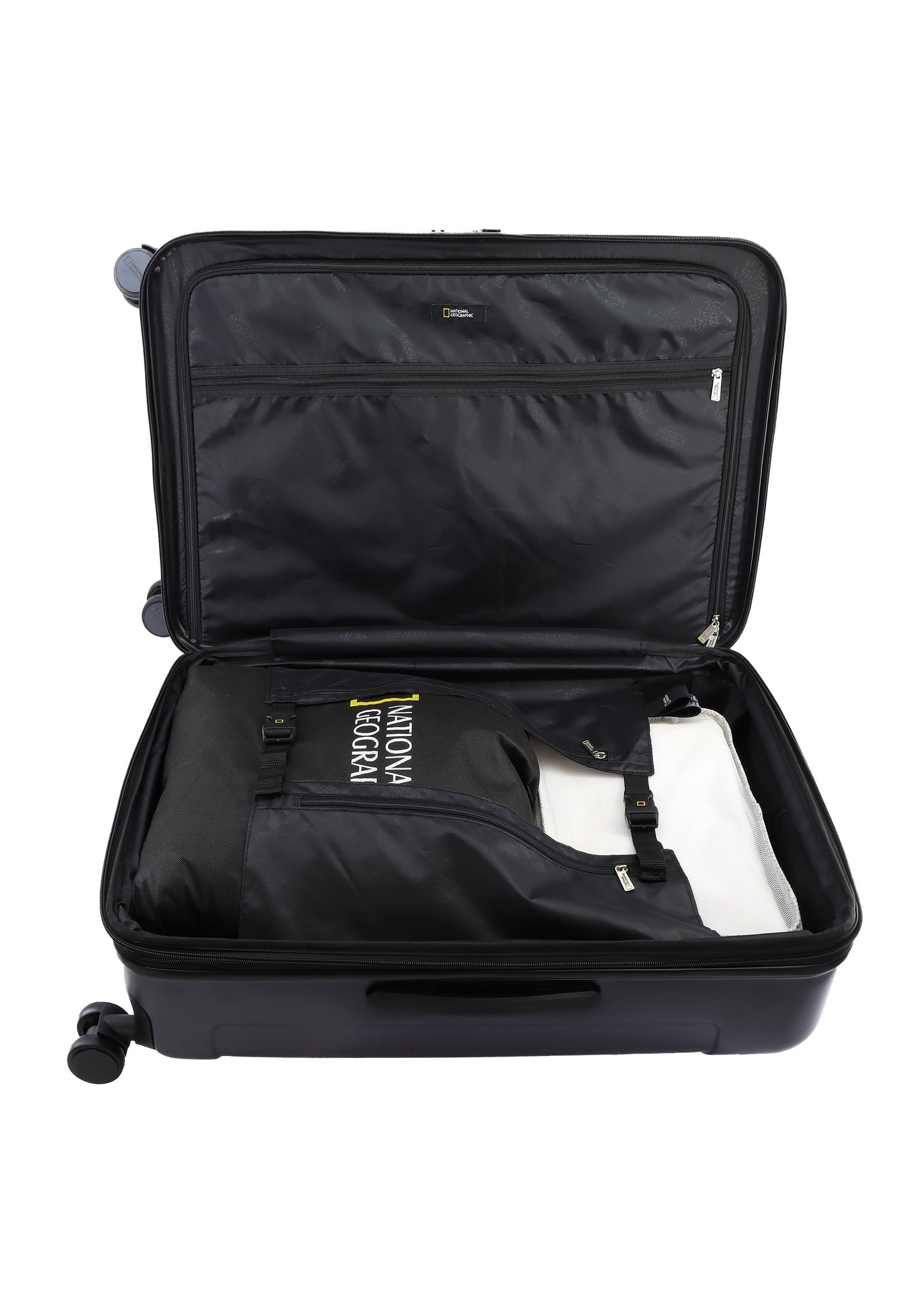 National Geographic Harde Kofferset 3-Delig / Reiskofferset / Trolleyset - Canyon - Zwart