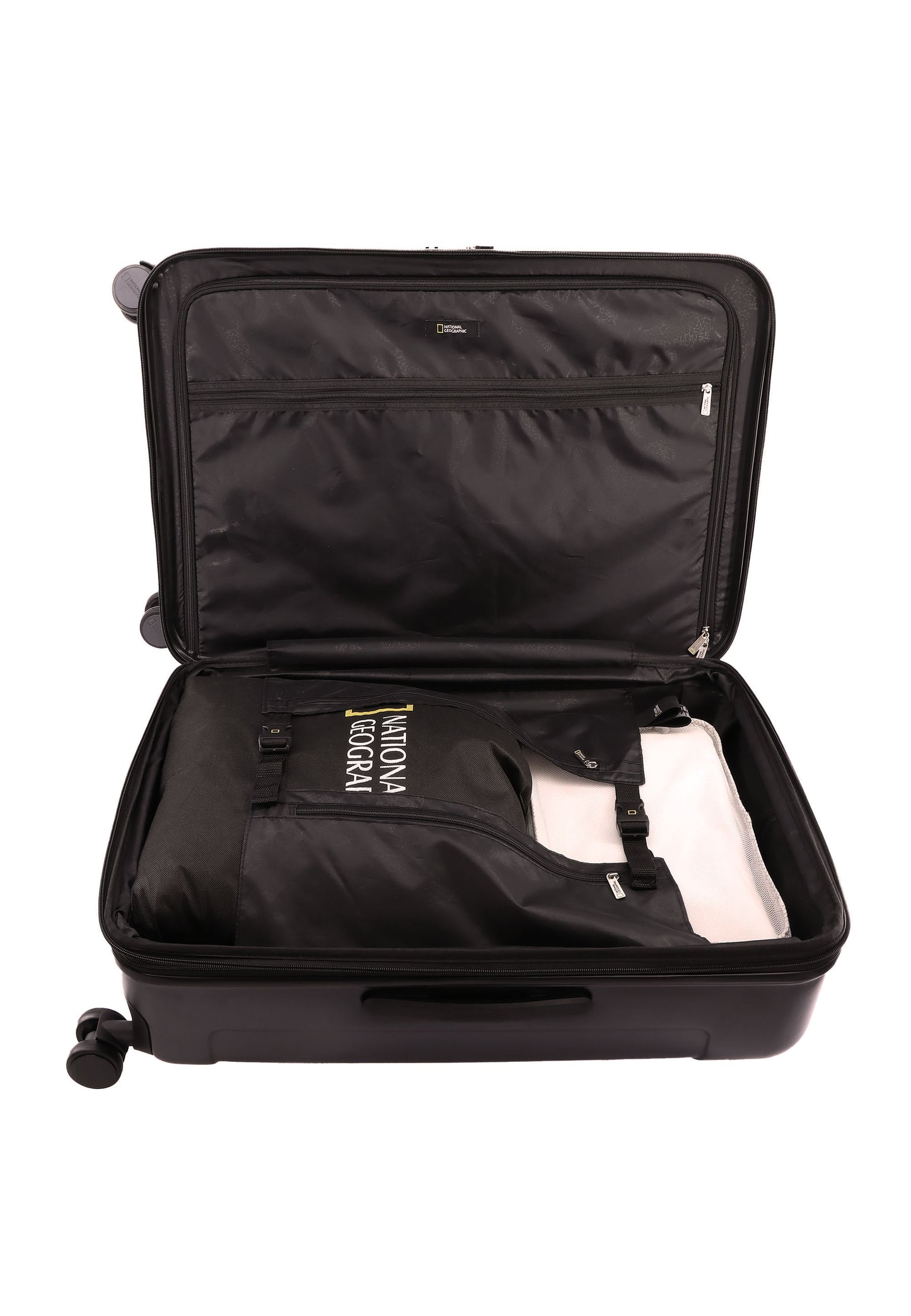 National Geographic Harde Kofferset 3-Delig / Reiskofferset / Trolleyset - Canyon - Metallic Mud