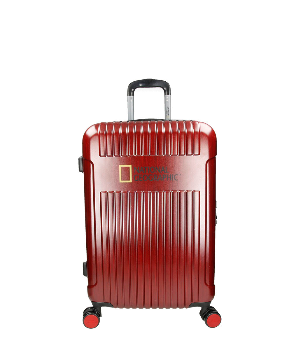 National Geographic Harde Kofferset 3-Delig / Reiskofferset / Trolleyset - Transit - Rood