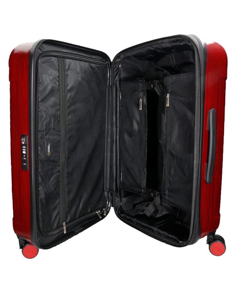 National Geographic Harde Kofferset 3-Delig / Reiskofferset / Trolleyset - Transit - Rood