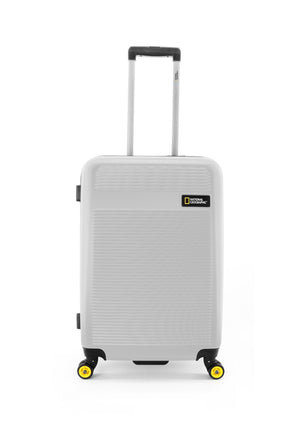 National Geographic Harde Koffer / Trolley / Reiskoffer - 67 cm (Medium) - Aerodrome - Zilver