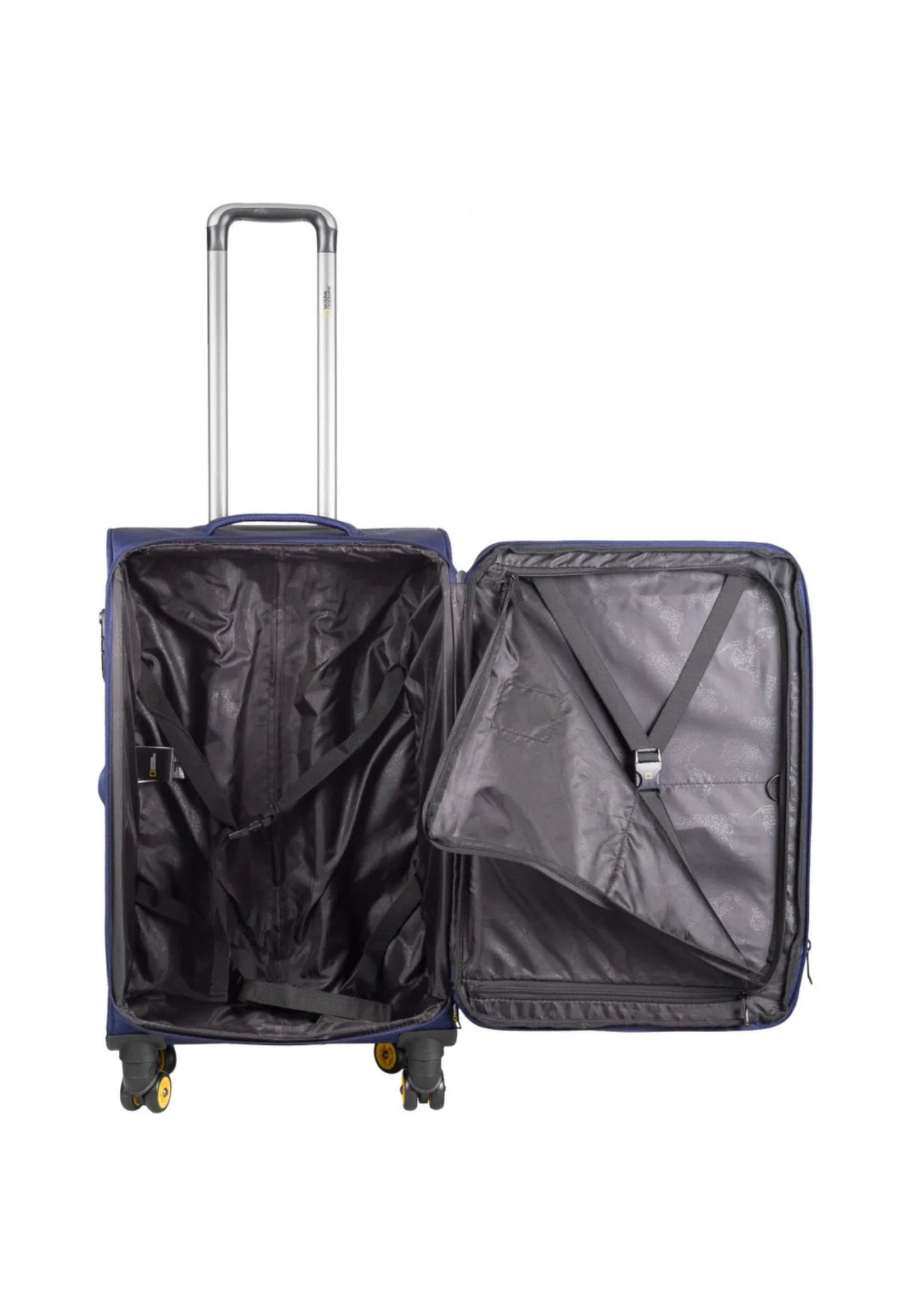 National Geographic Soft Suitcase Set 3-Piece / Travel Suitcase Set / Trolley Set - Passage - Bleu