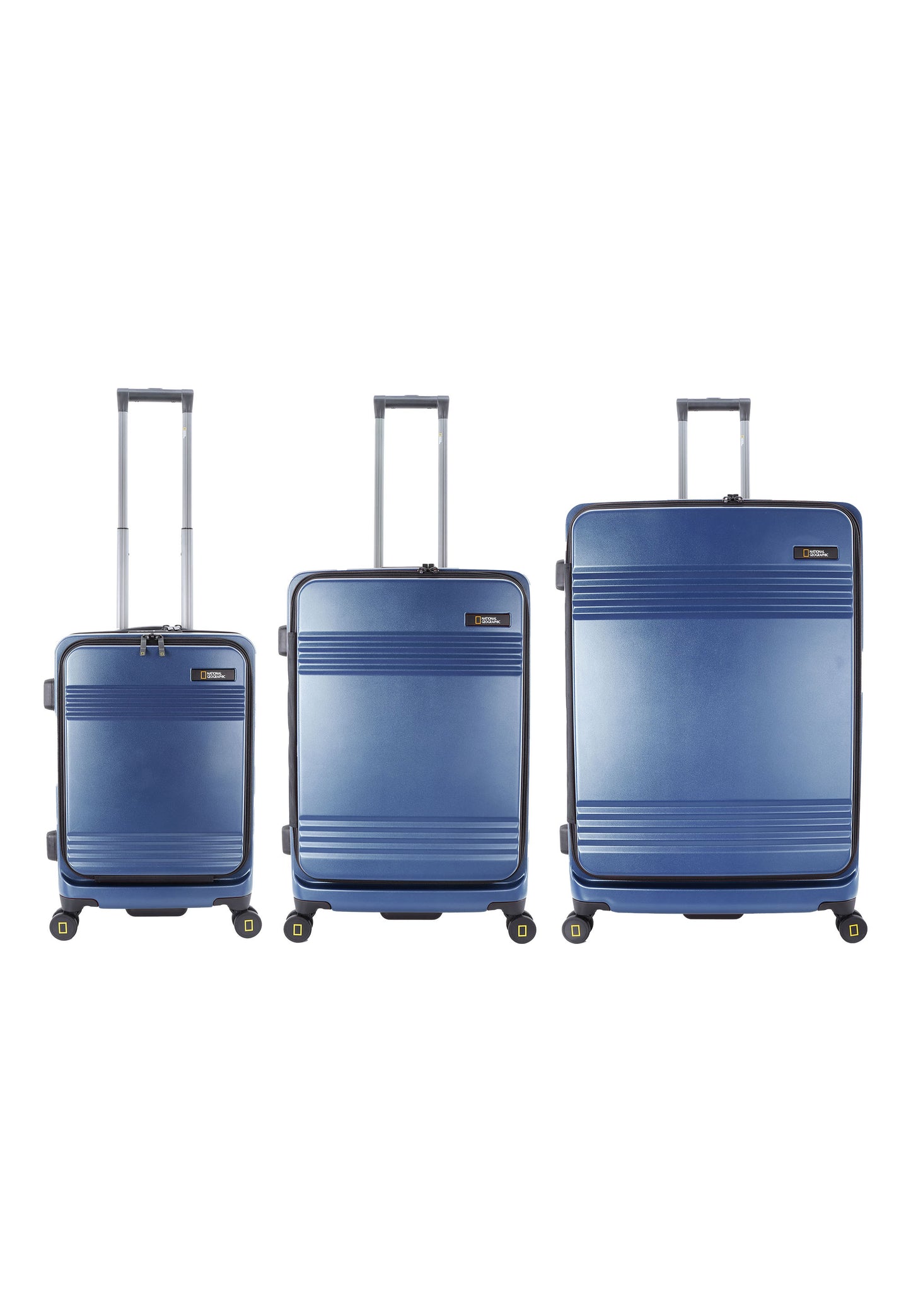 National Geographic Kofferset 3 Delig - Reiskoffer Set - Harde Kofferset - Trolleyset – Lodge - Blauw