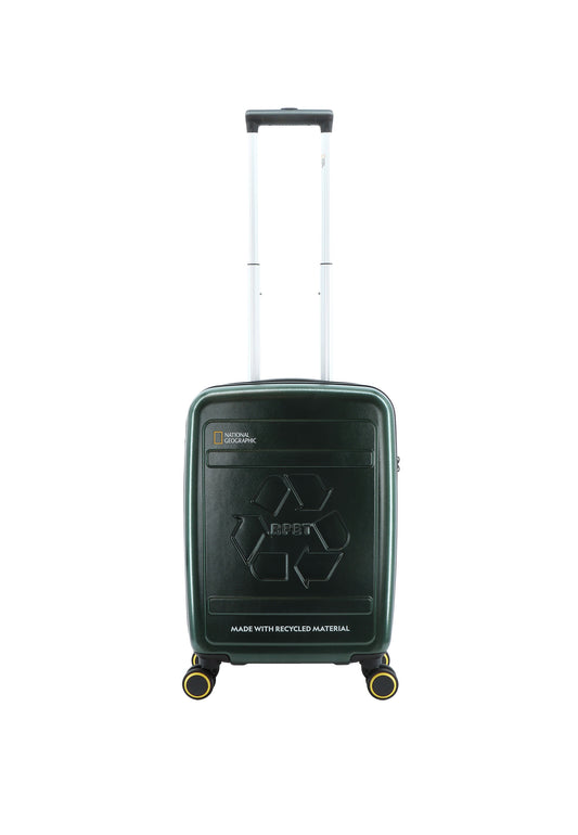 National Geographic Handbagage Harde Koffer / Trolley / Reiskoffer - 55 cm (Small) - Balance rPET - Donker Groen