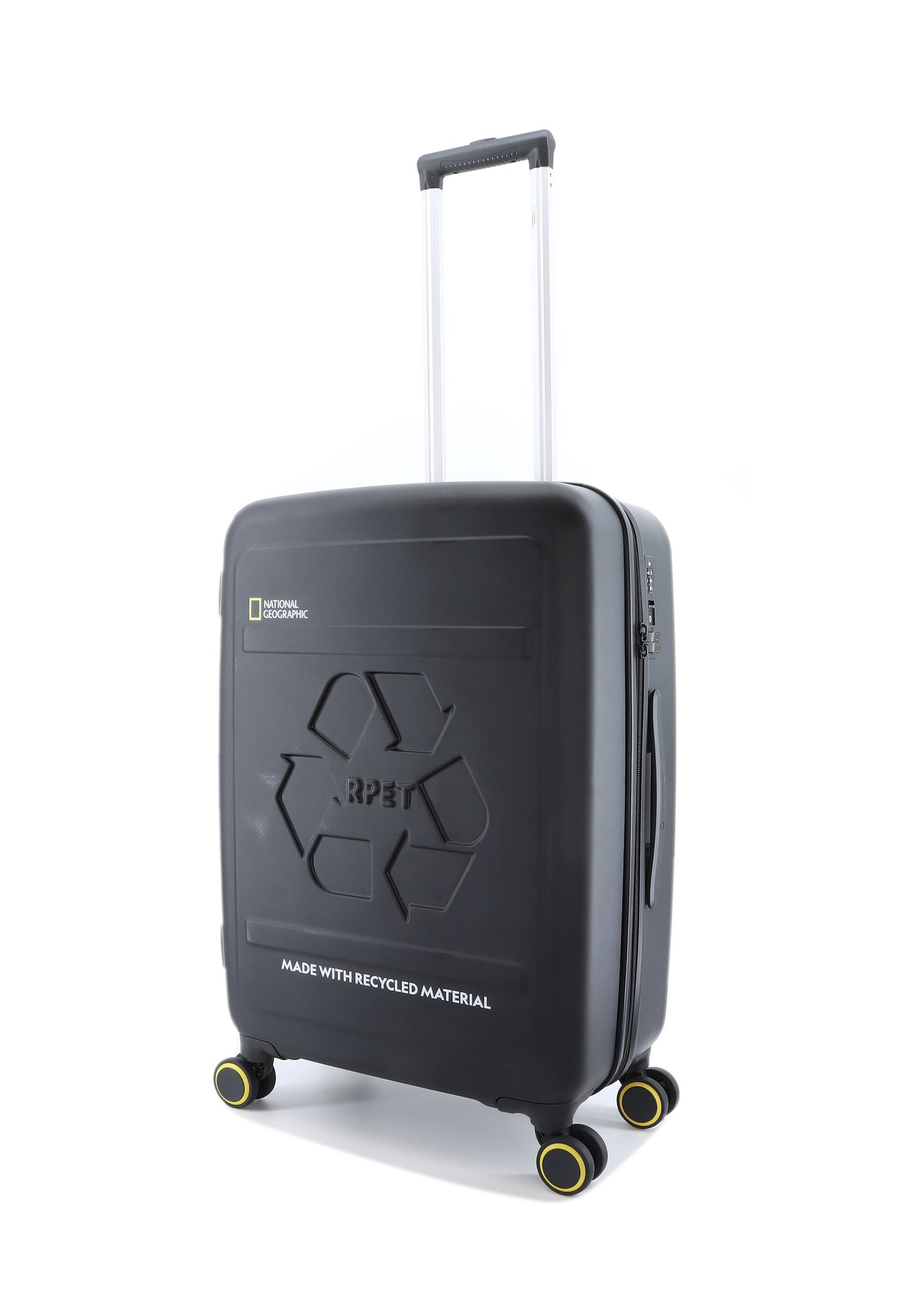 National Geographic Harde Koffer / Trolley / Reiskoffer - 67 cm (Medium) - Balance rPET - Zwart