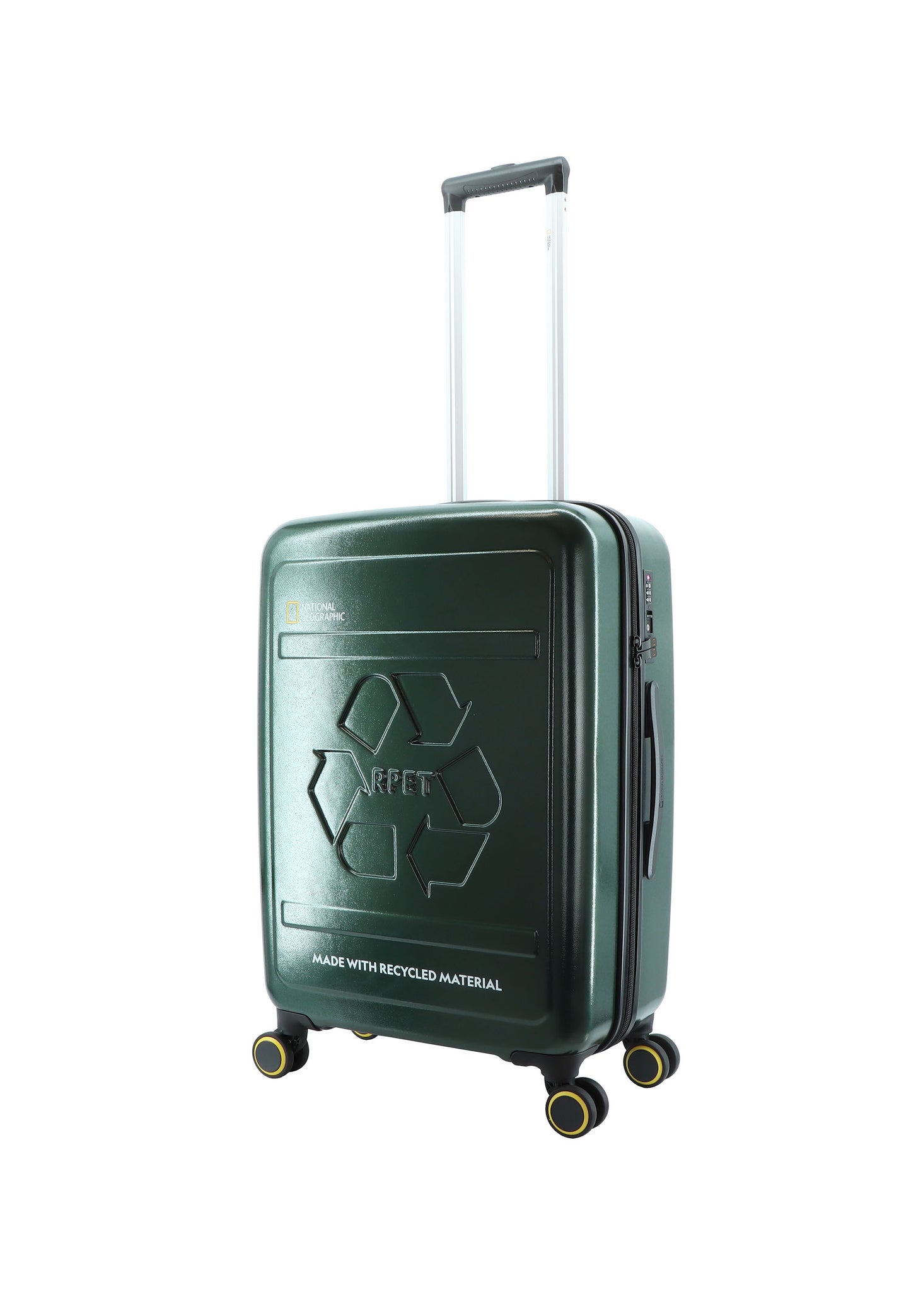 National Geographic Hard Case / Trolley / Travel Case - 67 cm (Moyen) - Balance rPET - Vert Foncé
